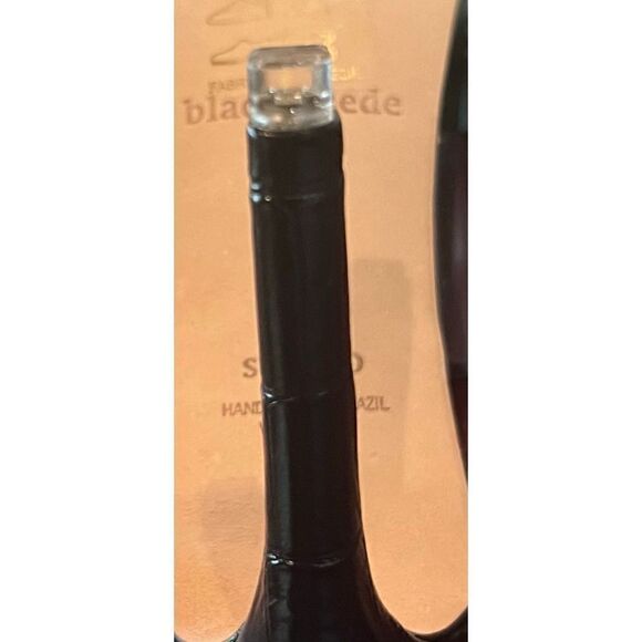 Black Suede Studio Melanie Ankle Strap Clear & Black Heel NWOB Size 38.5/8 1/2 - Picture 10 of 10